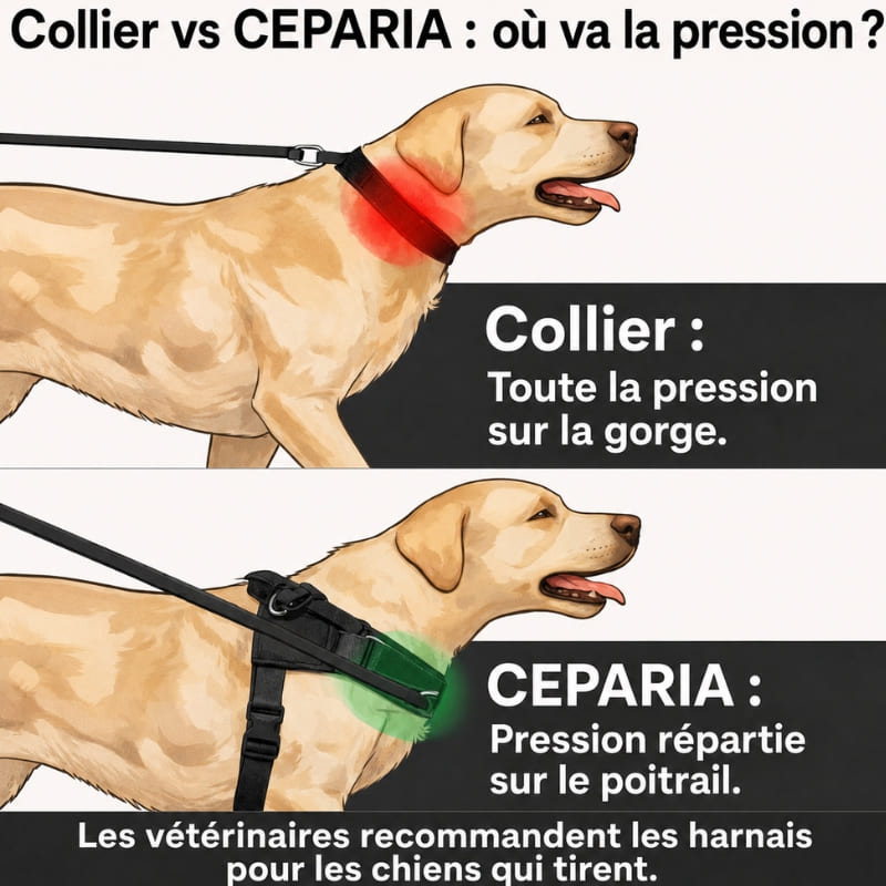 Harnais CEPARIA pour chien qui tire
