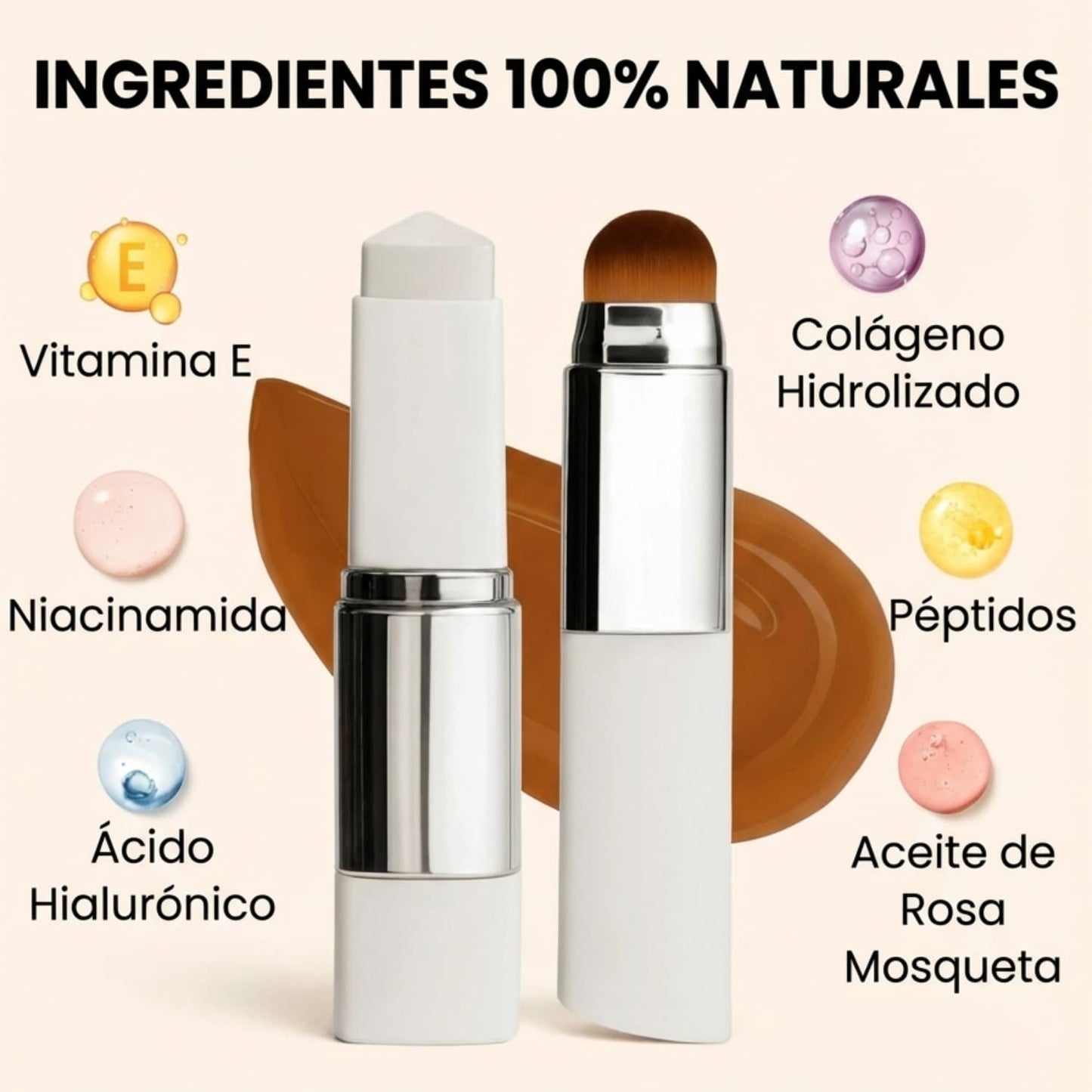 Base de maquillaje inteligente con pincel integrado